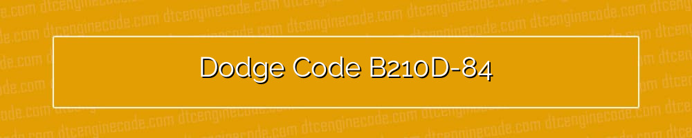 dodge code b210d-84