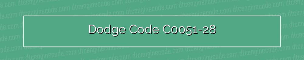 dodge code c0051-28