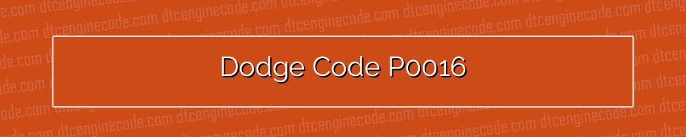 dodge code p0016
