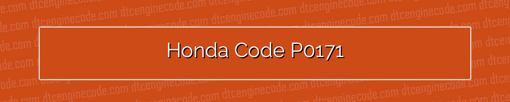 honda code p0171