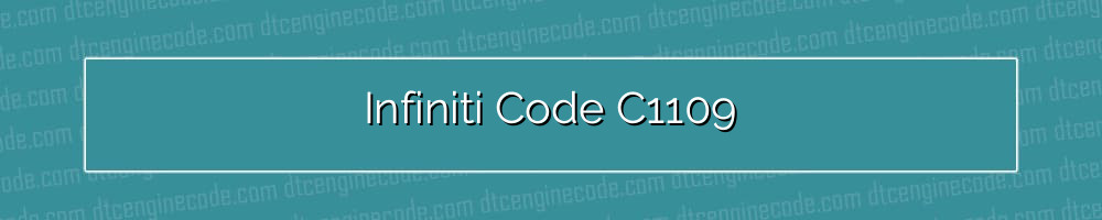 infiniti code c1109