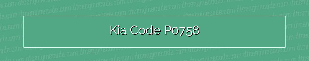 kia code p0758