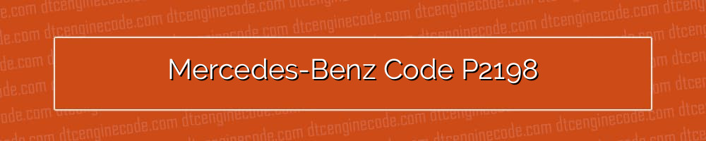 mercedes-benz code p2198