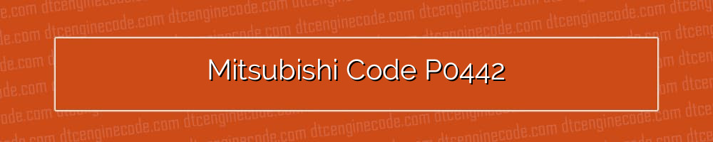 mitsubishi code p0442