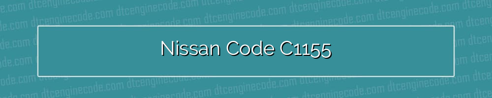 nissan code c1155