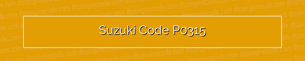 suzuki code p0315