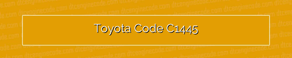 toyota code c1445