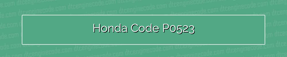 honda code p0523
