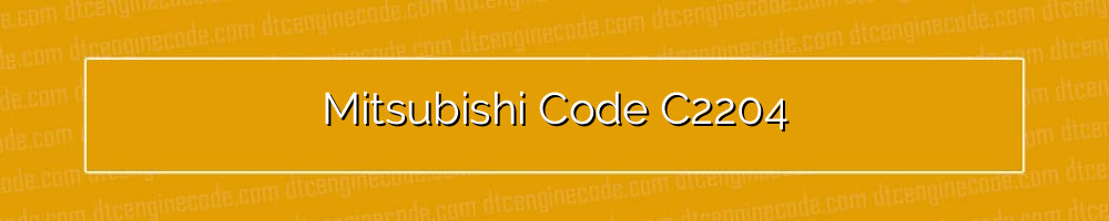 mitsubishi code c2204